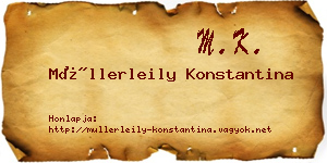 Müllerleily Konstantina névjegykártya